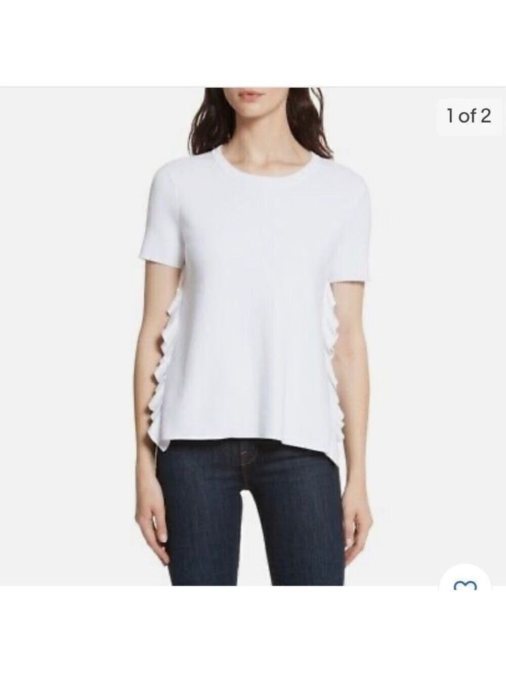 Alice + Olivia Ivan Split Side Ruffle Sweater